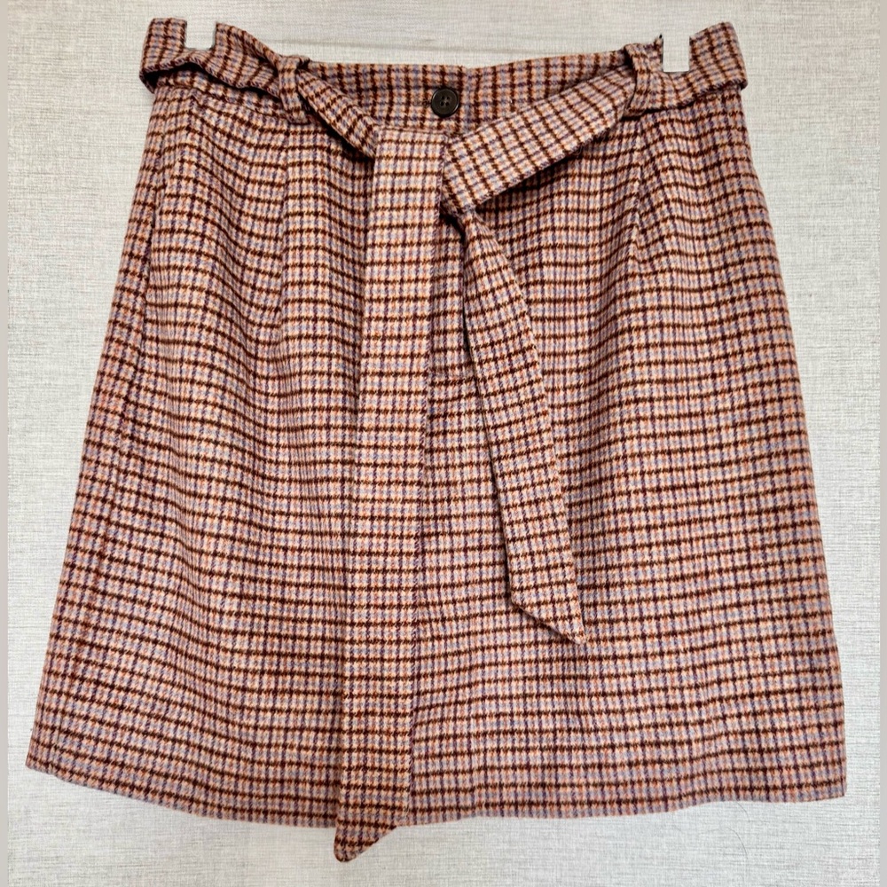 NWT Frank And Oak Skirt US M Houndstooth 50% Wool